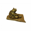 ЛМ Медведь сидячий, латунь, 30мм, подставка бивень - Сувенирная фабрика